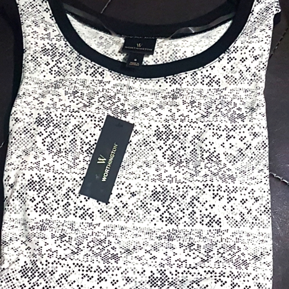 Worthington black white thriller shirt